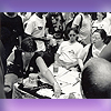 Brenda Howard at the NYABN Table on Gay Pride Day circa 1993